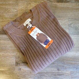 Jessica Simpson NWT Women's Brown Ribbed Pullover Sweater Size XXL